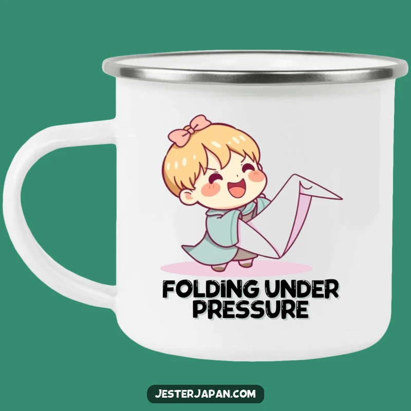 Durable Funny Kawaii Origami Crane Camping Mug: Adventure Meets Ambition
