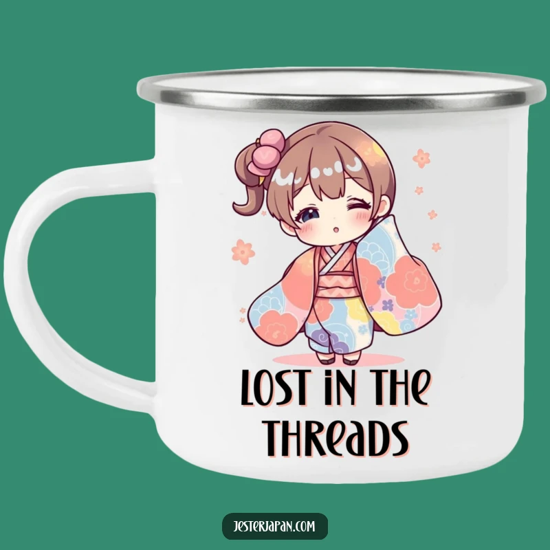 Funny Kimono Camping Mug: Durable & Hilarious Oversized Character Drinkware Gift