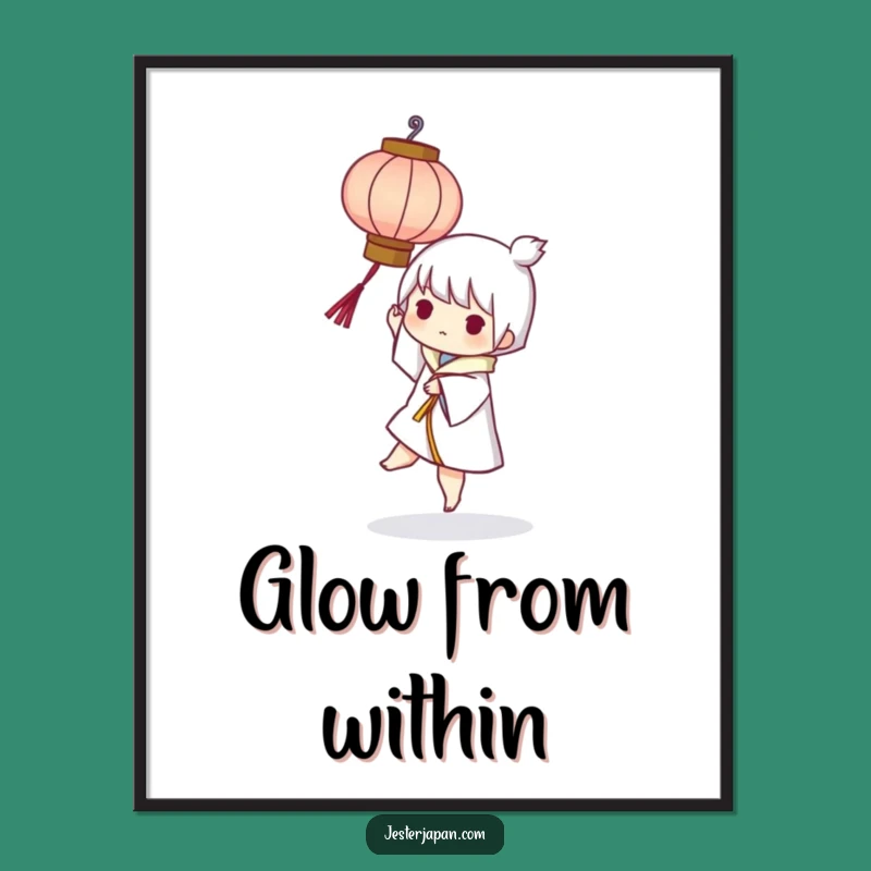 Instantly download this charming and funny digital art of a character playfully balancing a paper lantern. Add immediate lighthearted humor to your space.