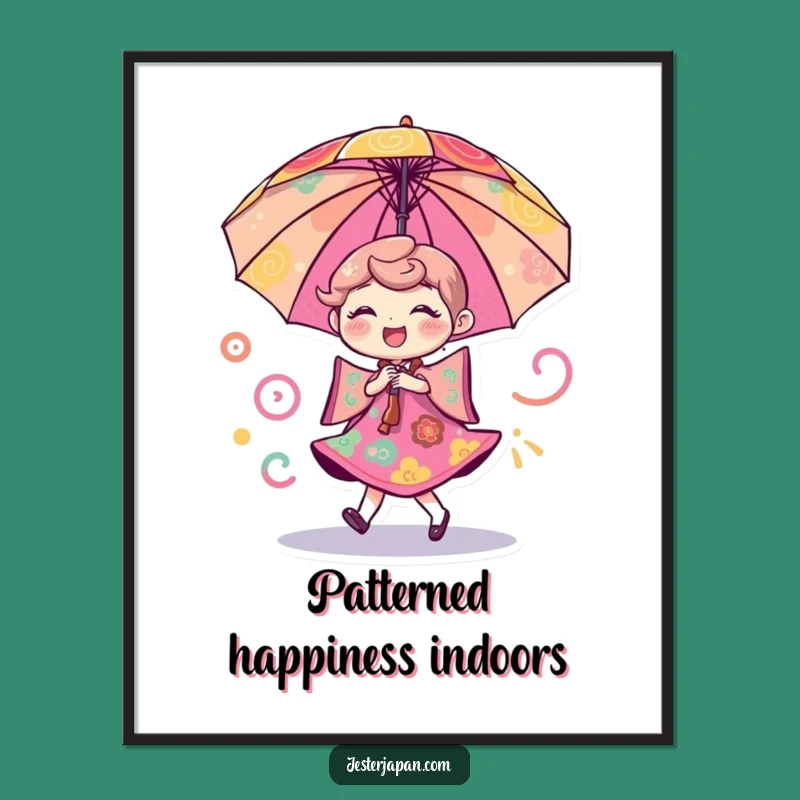 Funny Umbrella Dance Digital Art - Instant Cheer and Whimsical Decor Gift