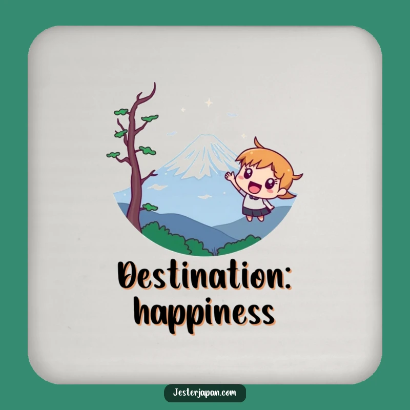 Funny Fuji View Drink Coaster: Protect Surfaces with Wanderlust