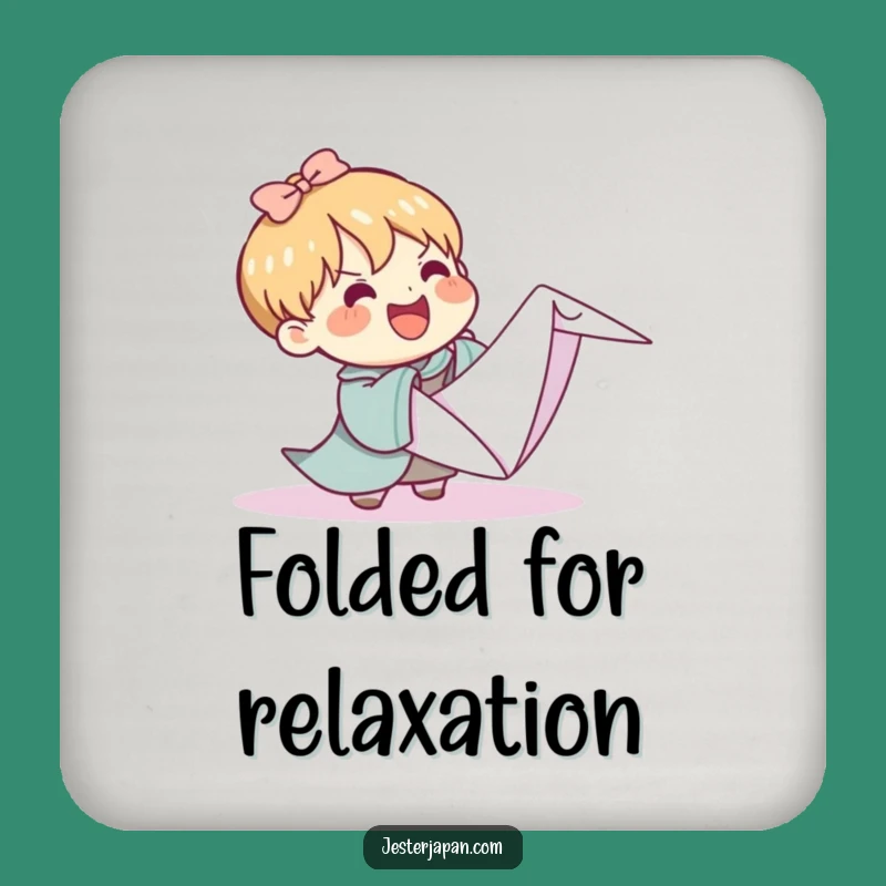 Funny Kawaii Origami Crane Coasters: Protect Surfaces with Crafty Humor