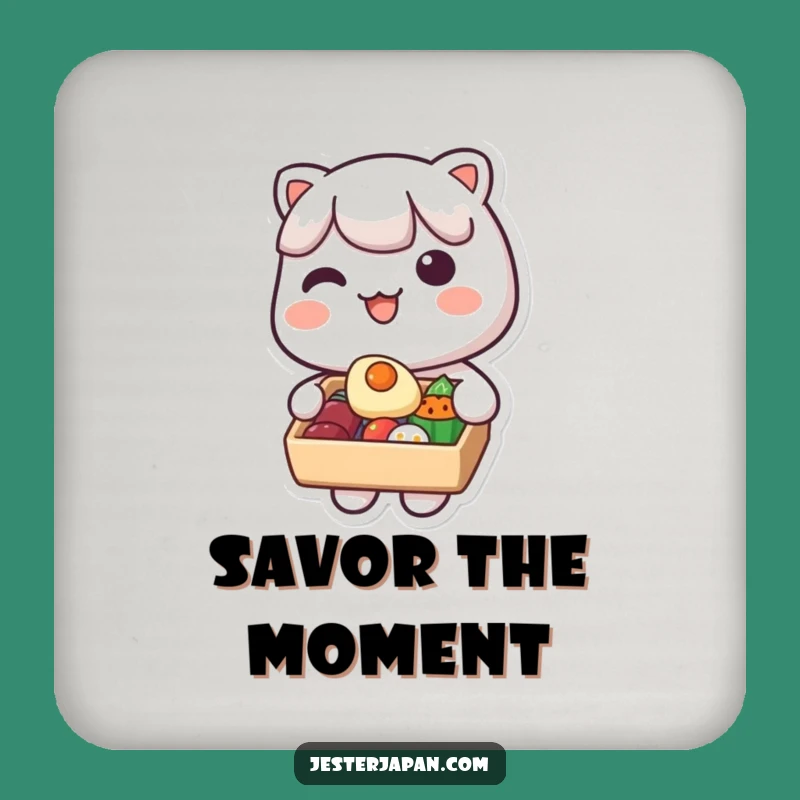 Funny Kawaii Bento Coaster Set: Protect Tables with Cute Character Art, a Charming Funny Gift