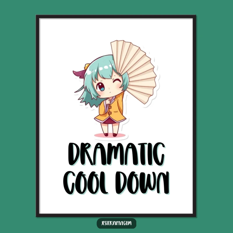 Funny Giant Fan Poster: Dramatic Wind Art, a Striking and Funny Gift