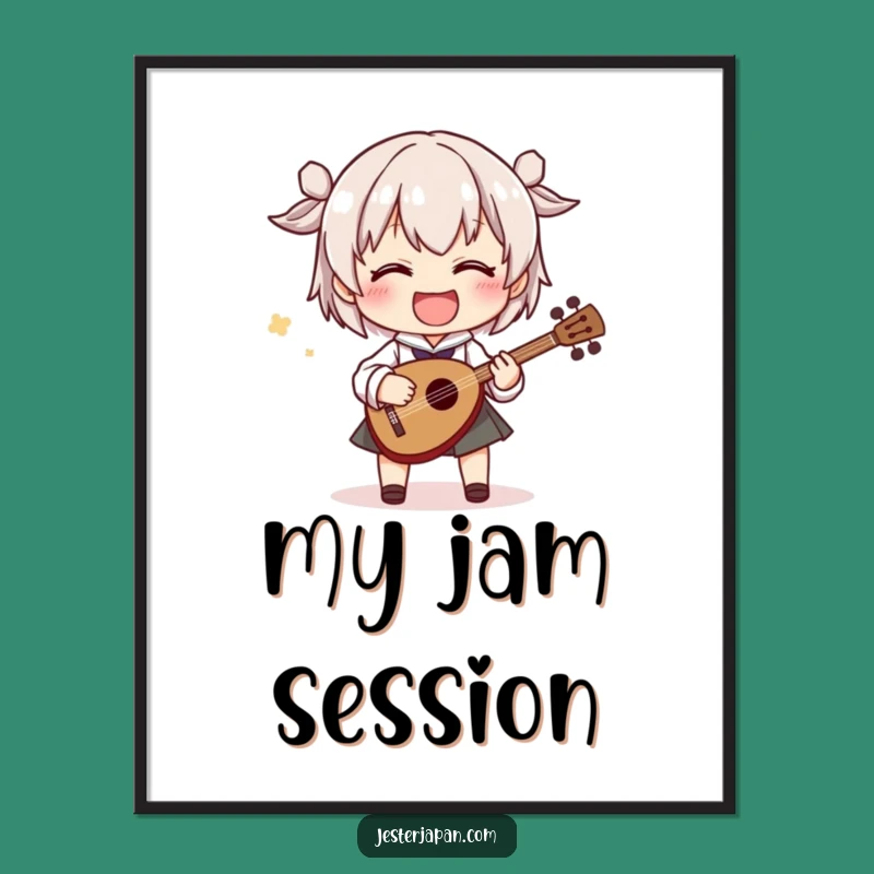 Funny Shamisen Player Poster: Decorate with Musical Comedy