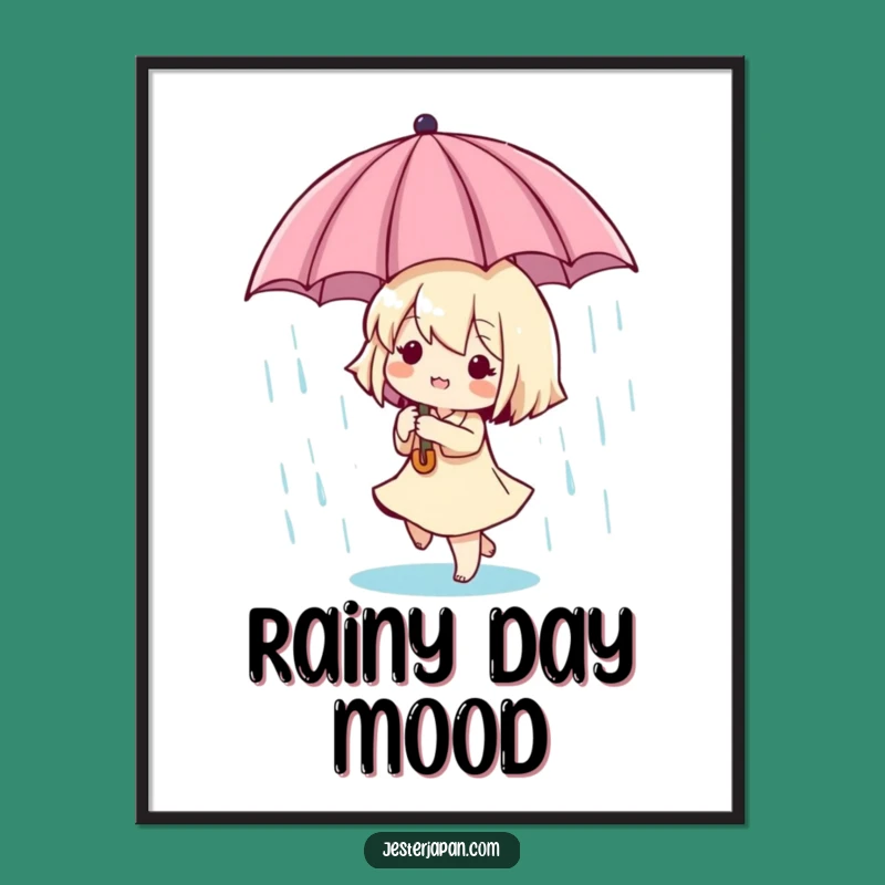 Funny Tiny Dancer Poster: Whimsical Rain Art, a Delightful and Funny Gift