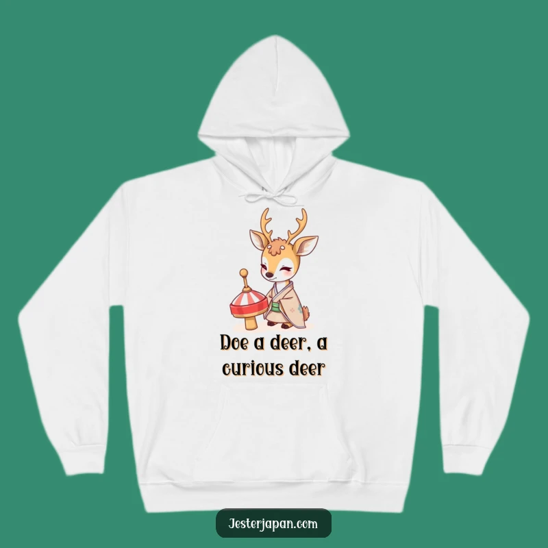 Funny Deer Kimono Hoodie: Cozy Curiosity - Your Perfect 'Funny Gift'