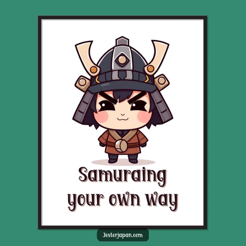 Free Printable Samurai Wall Art: Confident Character Downloadable Decor