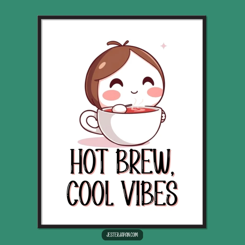Free Printable Wall Art: Cozy Kawaii Moment, Humorous Downloadable Decor