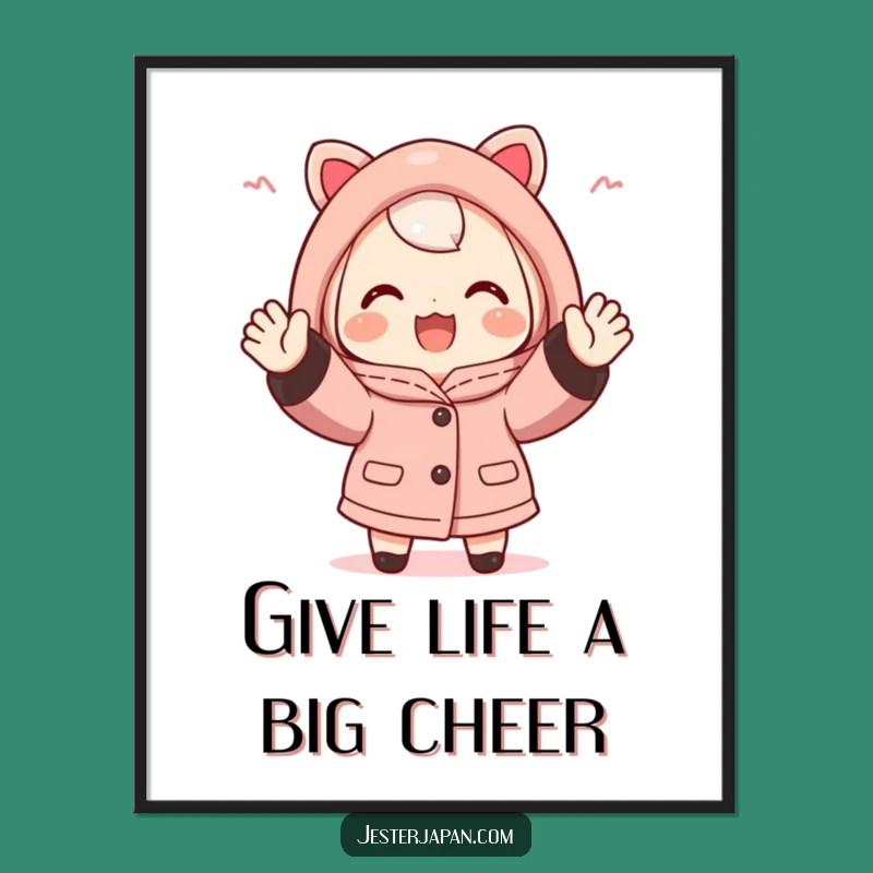 Funny Free Printable Wall Art: Happi Coat Cheerer, Energetic Downloadable Decor