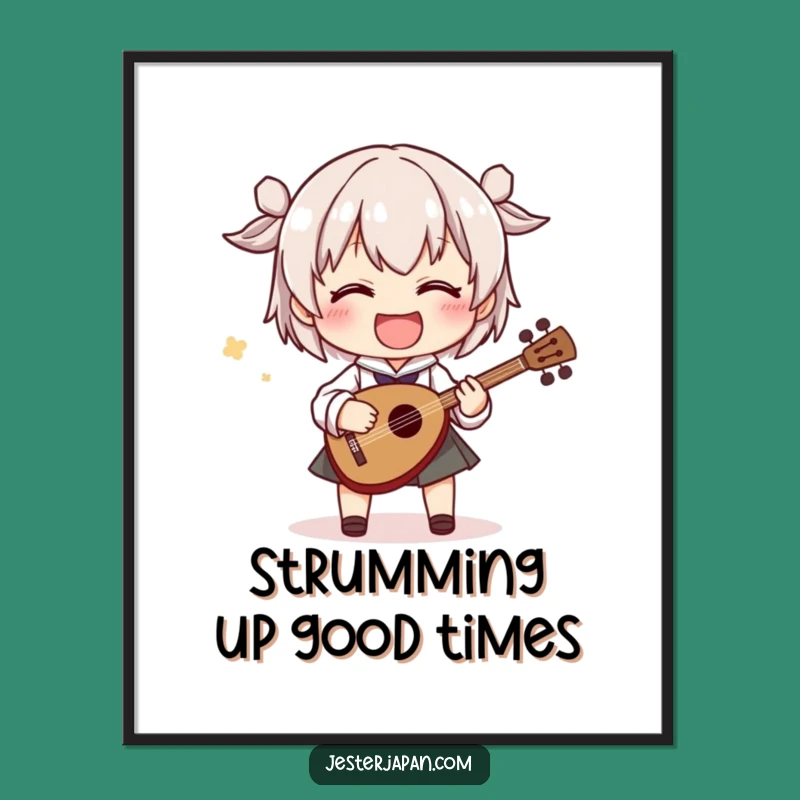 Funny Free Printable Wall Art: Shamisen Solo Fun - Humorous Downloadable Decor!