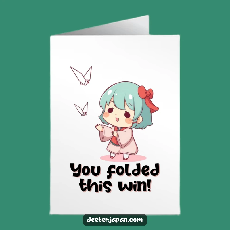 Origami Crane Funny Free Printable Congrats Card - Whimsical DIY