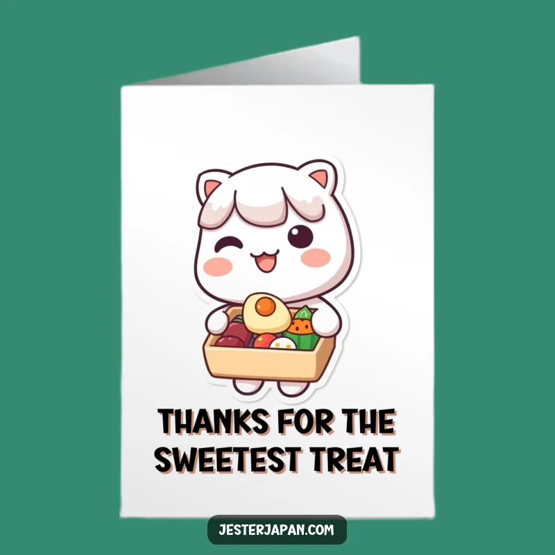 Free Printable Thank You Card: Kawaii Bento Box, Share Thanks Deliciously