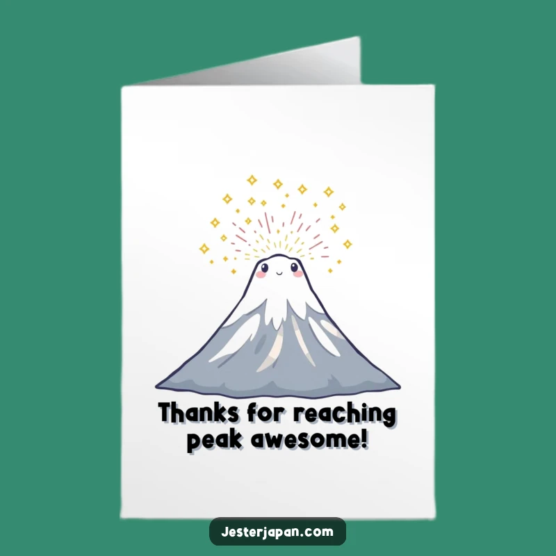 Free Printable Thank You Card: Mount Fuji Sparkle Eruption for Grateful Moments