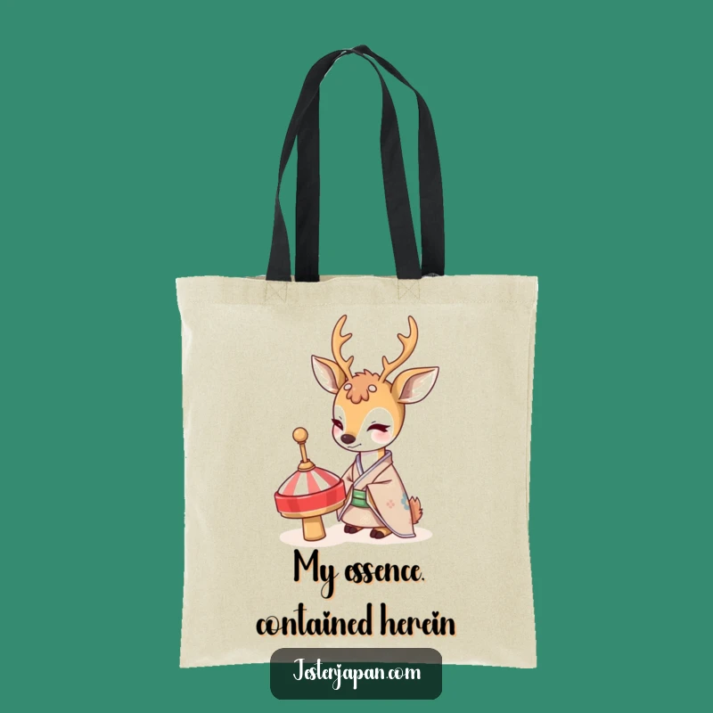 Funny Deer Kimono Tote Bag: Curious Creature Carryall - Your 'Funny Gift'
