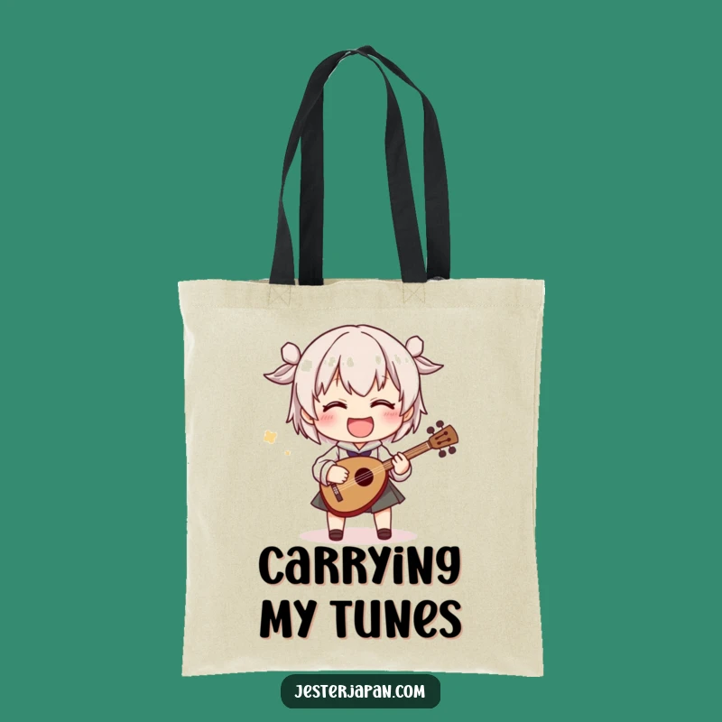 Funny Shamisen Player Tote Bag: Carry Your Music with Merriment